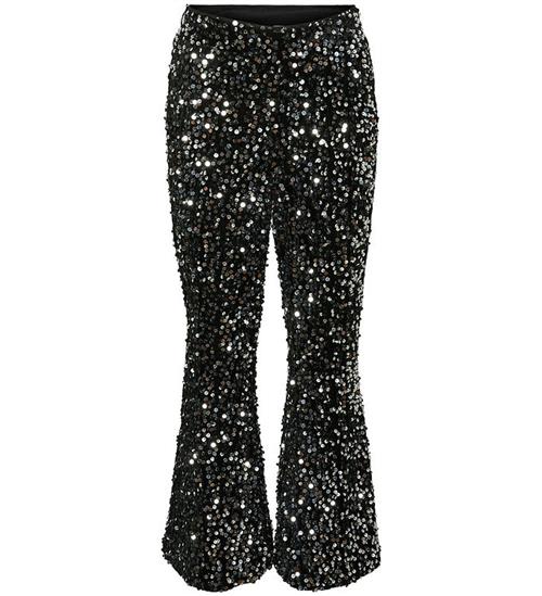 Se Vero Moda Girl Bukser - VmBella - Black/Silver Sequins ved KidsWorld