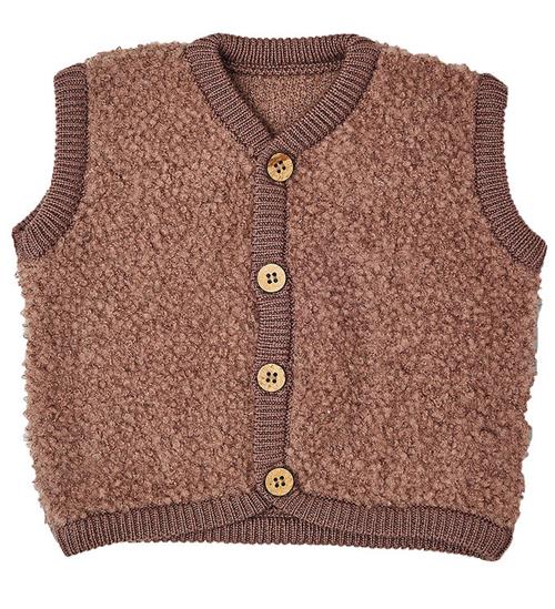 Se Smallstuff Vest - Uld - Rose brown ved KidsWorld