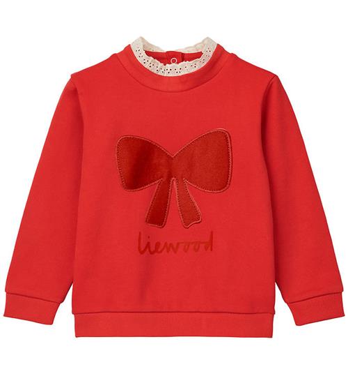 Liewood Sweatshirt - Rakel - Holiday Bow Dark Red/Apple Red