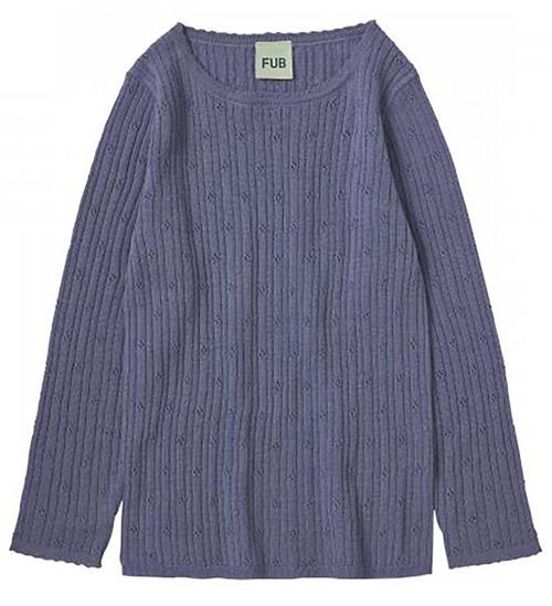 FUB Bluse - Uld - Dusty Violet m. HulmÃ¸nster