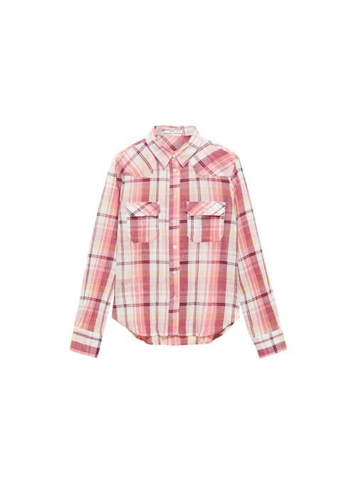 MANGO Bluse 'South'  pastelgul / magenta / mørk pink / hvid