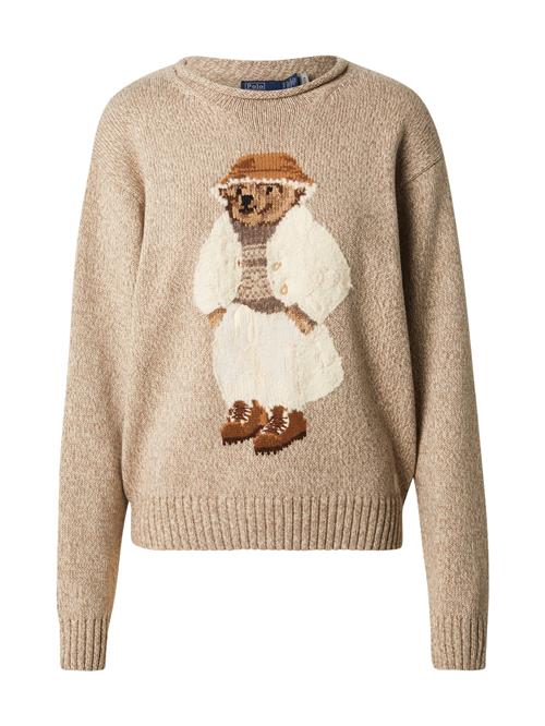 Polo Ralph Lauren Pullover 'CRMY BEAR'  creme / beige-meleret / brun