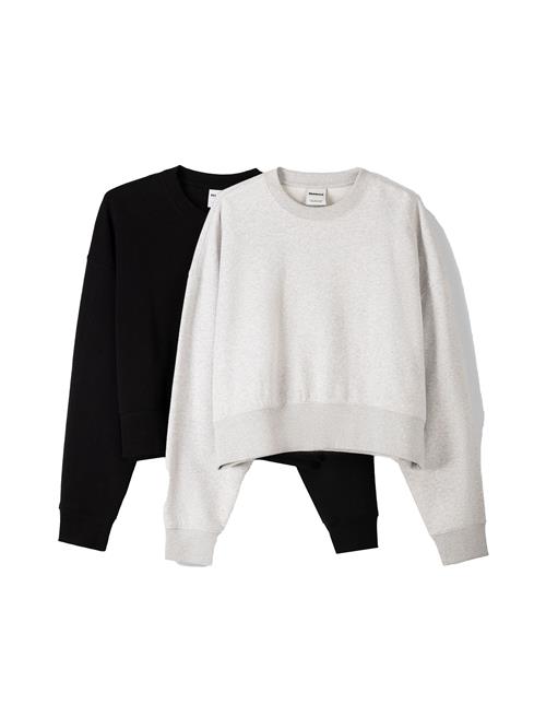 Bershka Sweatshirt  grå-meleret / sort