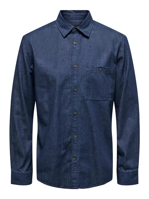 Only & Sons Skjorte 'LEX'  blue denim