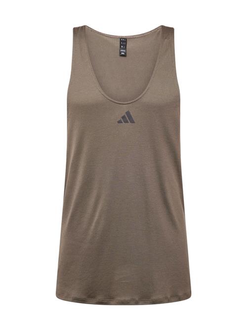 ADIDAS PERFORMANCE Funktionsskjorte 'WORKOUT STRINGER'  lysebrun / sort