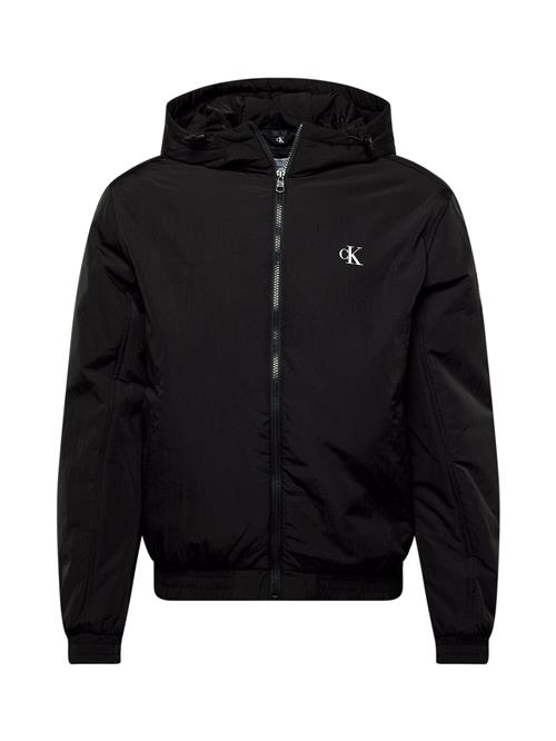 Calvin Klein Jeans Overgangsjakke 'HARRINGTON'  sort / hvid