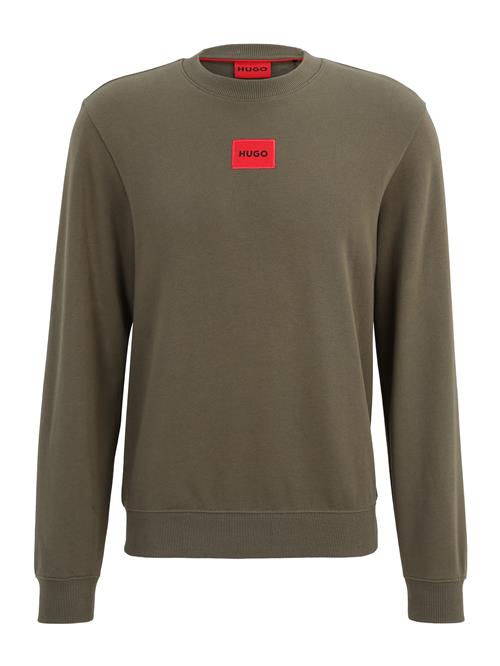 HUGO Sweatshirt 'Diragol212'  oliven / rød