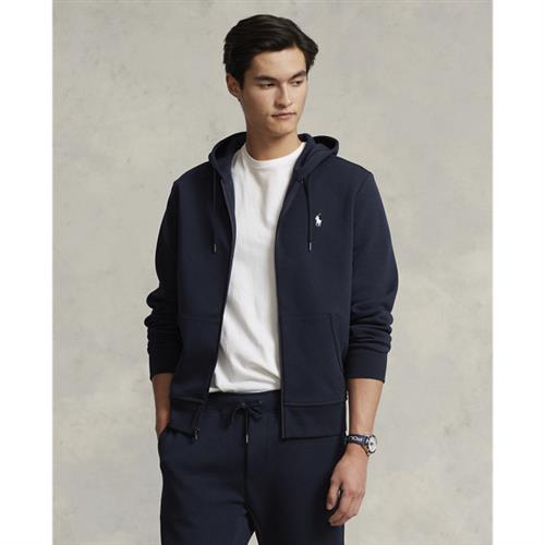 Se Polo Ralph Lauren Doubleknit Full-zip Hoodie Mand Blå Hoodies Str XS - Bomuld hos Magasin ved Magasin