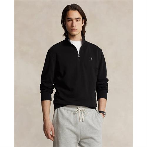 Se Polo Ralph Lauren Luxury Jersey Quarterzip Pullover Mand Polo Black/c9684 Sweatshirts Str XL - hos Magasin ved Magasin