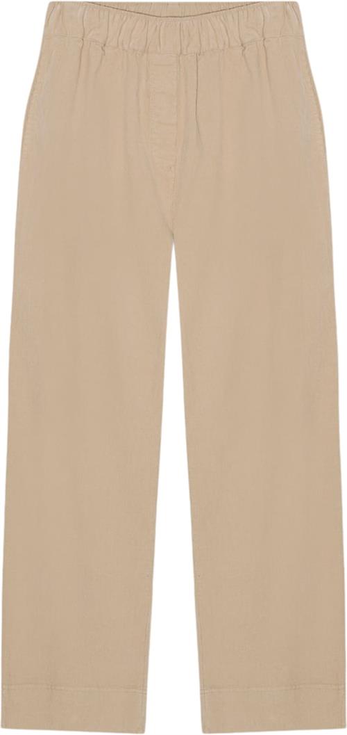 Moshi Moshi Mind Celeste Cord Pants Kvinde Sand Bukser Med Brede Ben Str M - hos Magasin