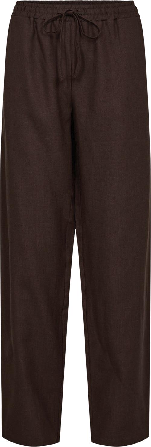 Se Sofie Schnoor Trousers Kvinde Chocolate Brown Hørbukser Str 38 - hos Magasin ved Magasin