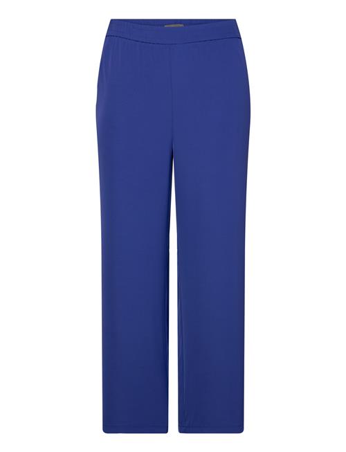 Se ONLY Carmakoma Carlaura Hw Wide Pull-Up Pant Tlr ONLY Carmakoma Blue ved Booztlet