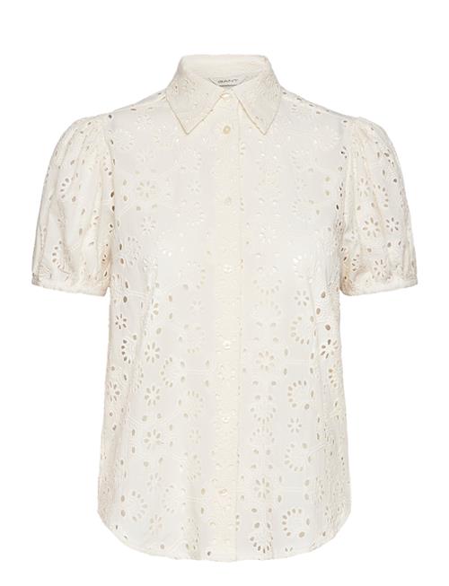 GANT Reg Broderie Anglaise Ss Shirt GANT White