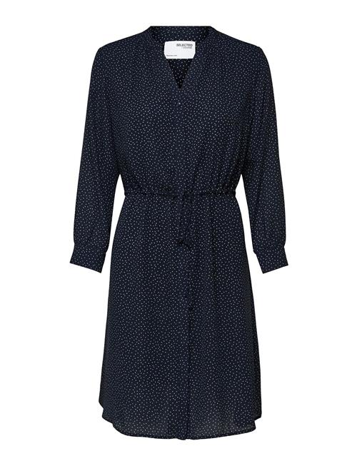 Selected Femme Slfdamina 7/8 Aop Dress Selected Femme Navy