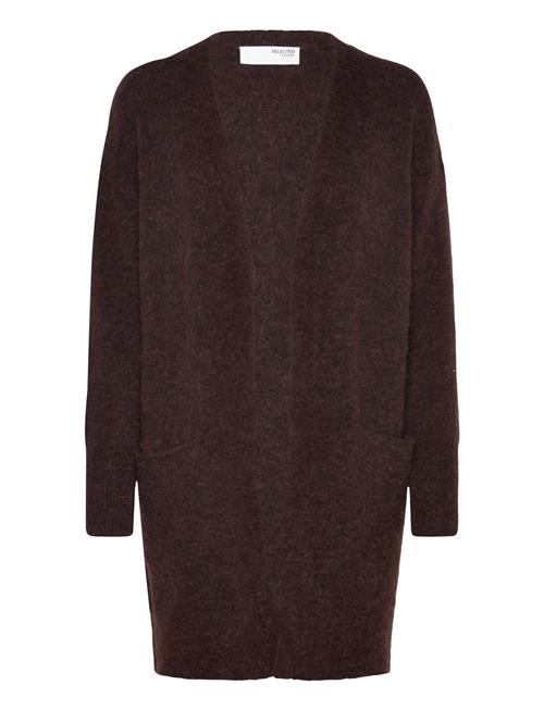 Slflulu New Ls Knit Long Cardigan B Selected Femme Brown