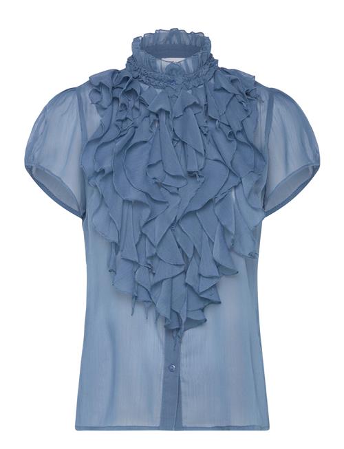 Se Saint Tropez Liljasz Crinkle Ss Shirt Saint Tropez Blue ved Booztlet