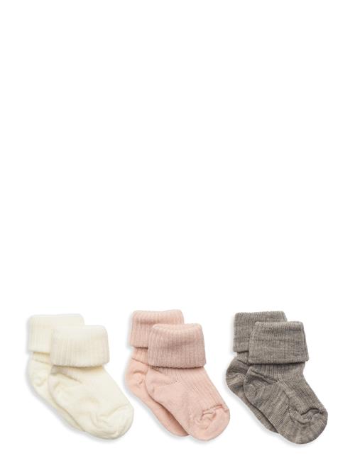 mp Denmark Wool Rib Baby Socks - 3-Pack Mp Denmark Brown