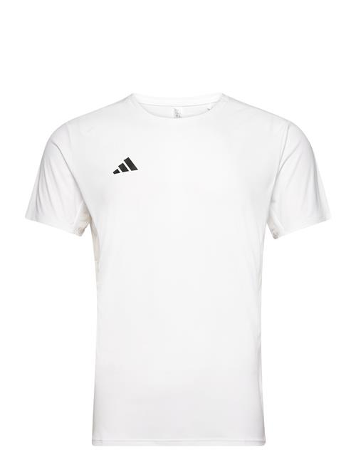 Se adidas Performance Adizero Essentials Running Tee Adidas Performance White ved Booztlet