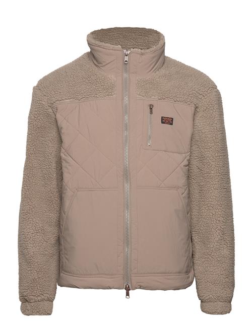 Se Superdry Sherpa Workwear Hybrid Jacket Superdry Beige ved Booztlet