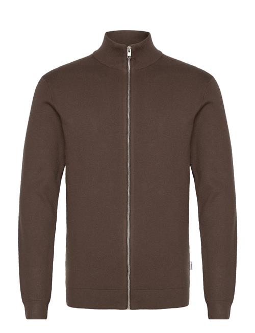 Lindbergh Ecovero Zip Cardigan Lindbergh Brown