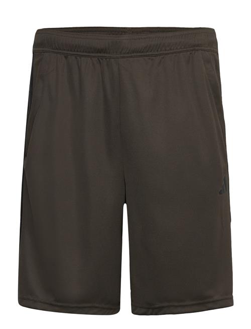 adidas Performance Adidas Train Essentials Pique 3-Stripes Training Shorts Adidas Performance Brown