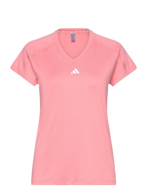 Aeroready Train Essentials Minimal Branding V-Neck T-Shirt Adidas Performance Pink