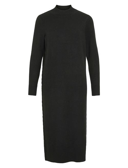 Vila Vikiku L/S High Neck Midi Knit Dress/Pb Vila Black