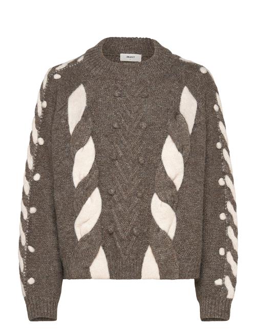 Object Objravi Re L/S Knit Pullover Cc1 Aw Object Brown