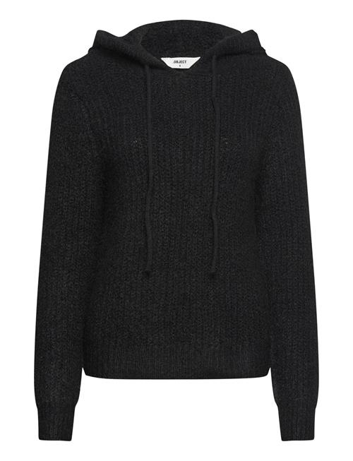 Object Objmilu Ls Re Knit Hoodie Noos Object Black