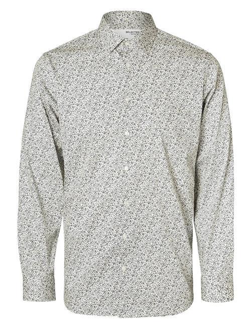 Slhslim-Performance Aop Shirt Ls Selected Patterned