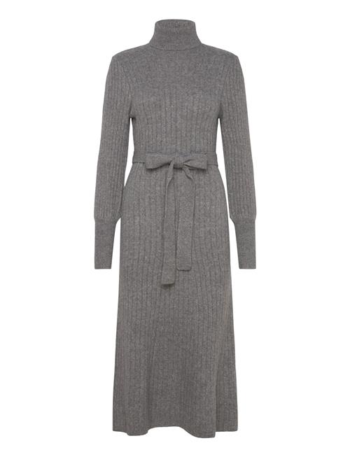 Vero Moda Vmaurelia Ls Rollneck 7/8 Knit Dress Vma Vero Moda Grey