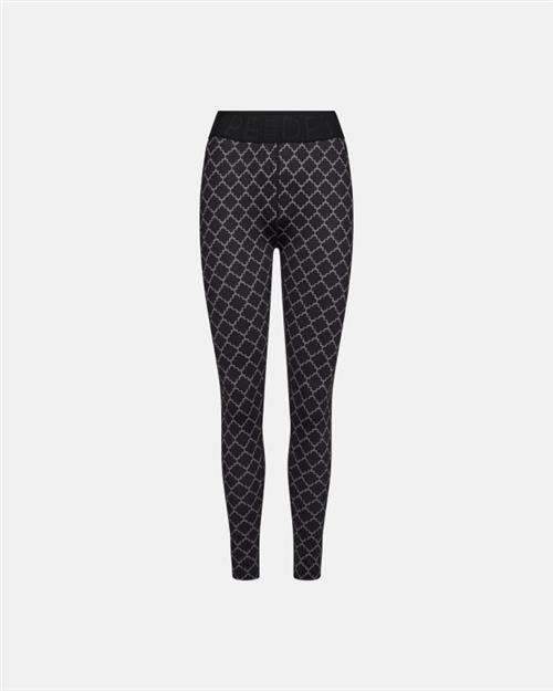 Leggings "logo" | Polyester | Sort m. print