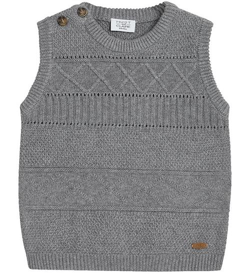 Se Hust and Claire Vest - Strik - Perry - Grey Mist Melange ved KidsWorld