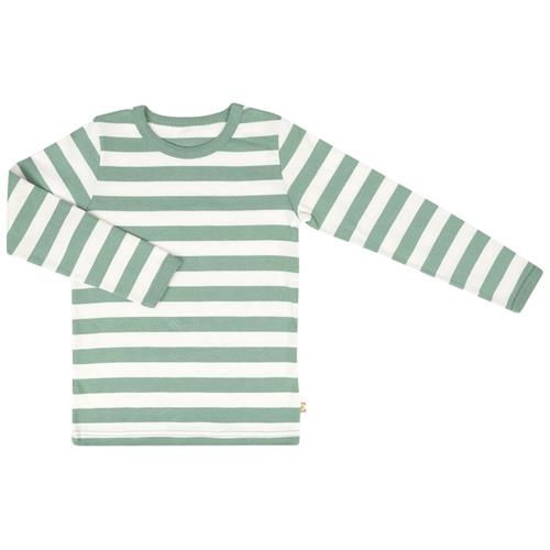 Se Katvig Stribet Langærmet T-shirt Grøn | Grønn | 122 cm ved Babyshop