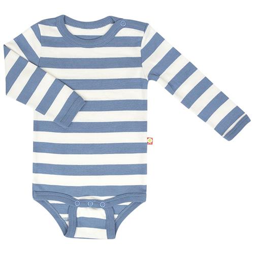 Se Katvig Stribet Babybody Blå | Blå | 92 cm ved Babyshop