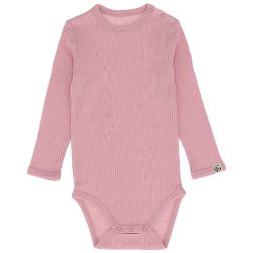 Se Gullkorn Design Chalk Wool Bodysuit Purple Pink | Lyserød | 92 cm ved Babyshop