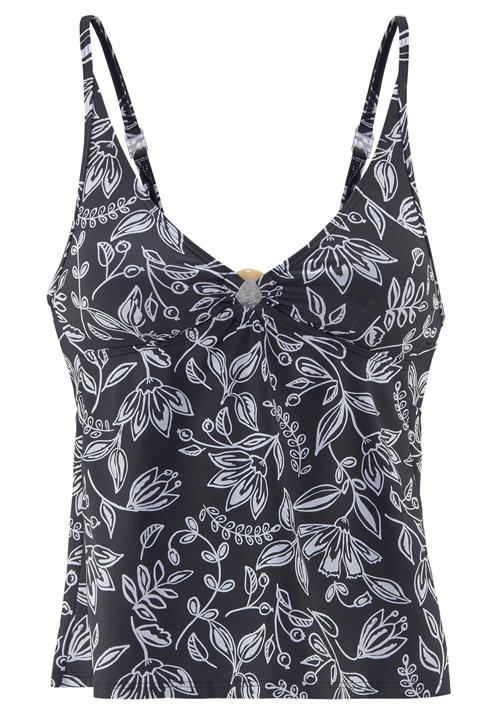 VIVANCE Tankini-overdel  sort / hvid