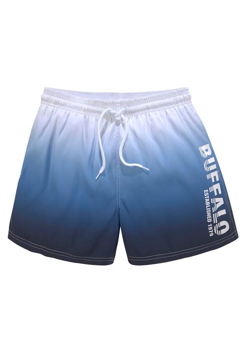 BUFFALO Badeshorts  navy / lyseblå / hvid