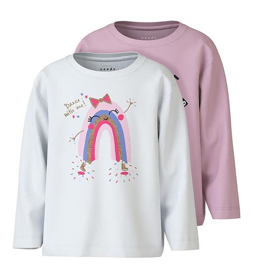 Se Name It Bluse - 2-pak - Corsage/Bright White ved KidsWorld