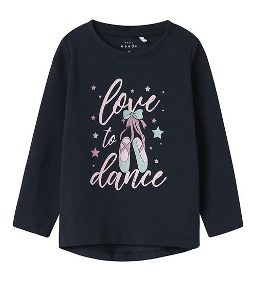 Se Name It Bluse - NmfVix - Dark Sapphire/Love To Dance ved KidsWorld