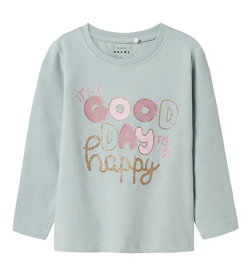 Se Name It Bluse - NmfVix - Gray mist/Good Day ved KidsWorld