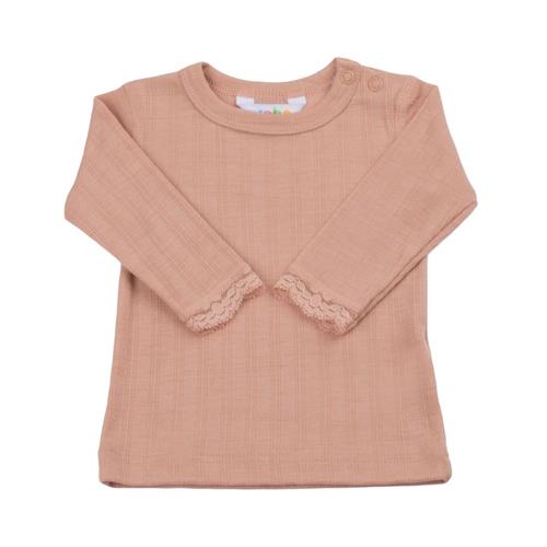 Se Joha Langærmet T-shirt Rose | Lyserød | 90 cm ved Babyshop