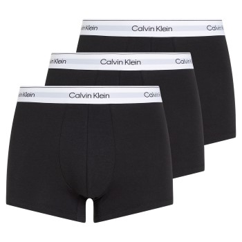 Calvin Klein 3P Modern Cotton Stretch Trunk Sort/Hvid bomuld Large Herre