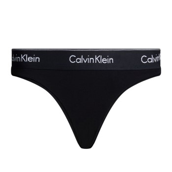 Calvin Klein Trusser 2P Modern Cotton Thong Sort Medium Dame