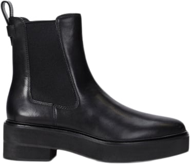 Lauren Ralph Lauren Burnished Calfadrianna-bo-bte Kvinde Sort Chelsea Boots Str 38 - hos Magasin