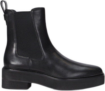 Lauren Ralph Lauren Burnished Calfadrianna-bo-bte Kvinde Sort Chelsea Boots Str 37 - hos Magasin