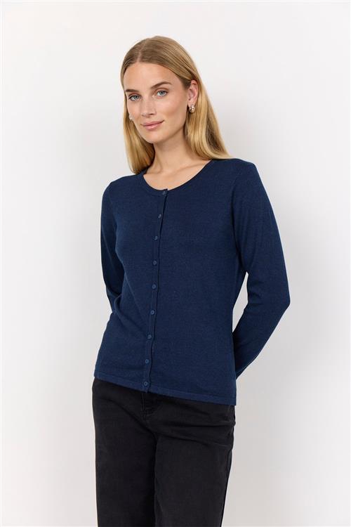 soyaconcept Scdollie 446 Kvinde 96799 Blue Iris Melange Cardigans Str S - Nylon hos Magasin