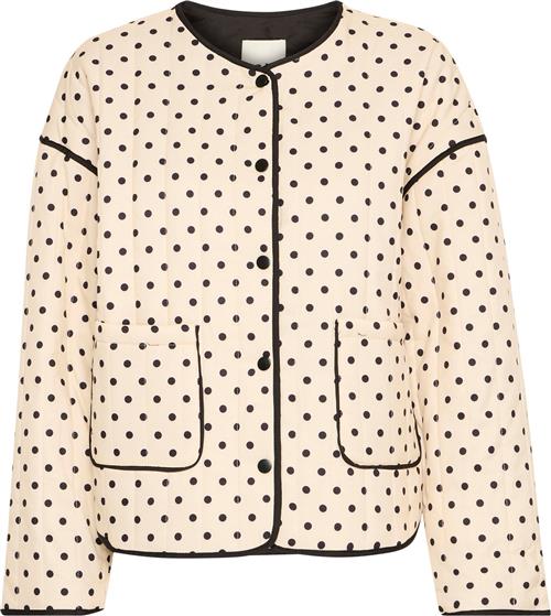 ICHI Ixmalini JA Kvinde Creme W. Black Dot Overgangsjakker Regular Fit Str 40 - hos Magasin