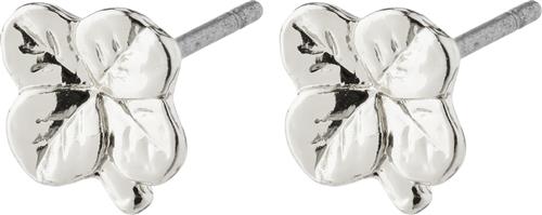 Se Pilgrim Octavia Recycled Clover Earrings Silverplated one size - Ørestikker hos Magasin ved Magasin