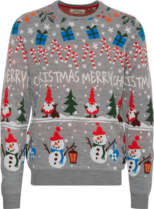 Se Blend Christmas Pullover Mand Stone Mix Sweatshirts Str L - hos Magasin ved Magasin